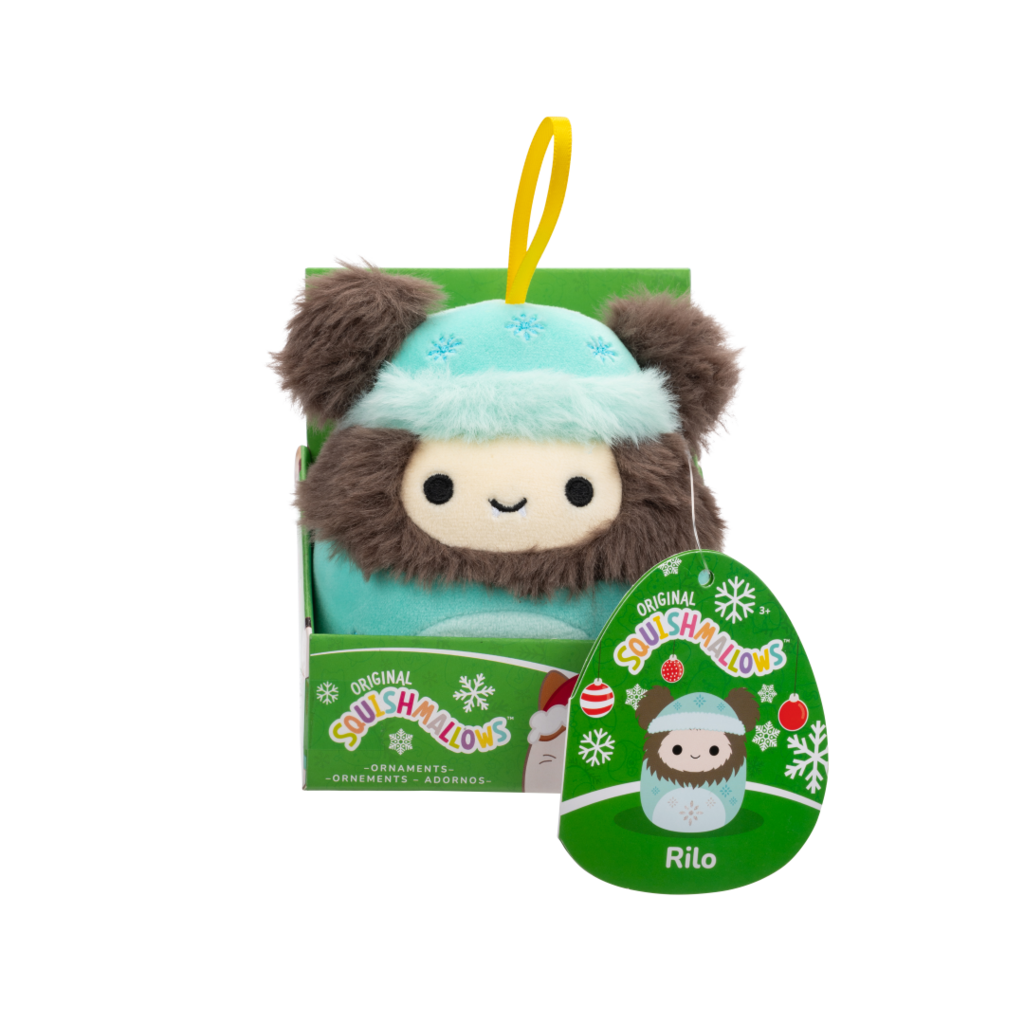 Squishmallows Rilo the Brown Christmas Yeti Ornament