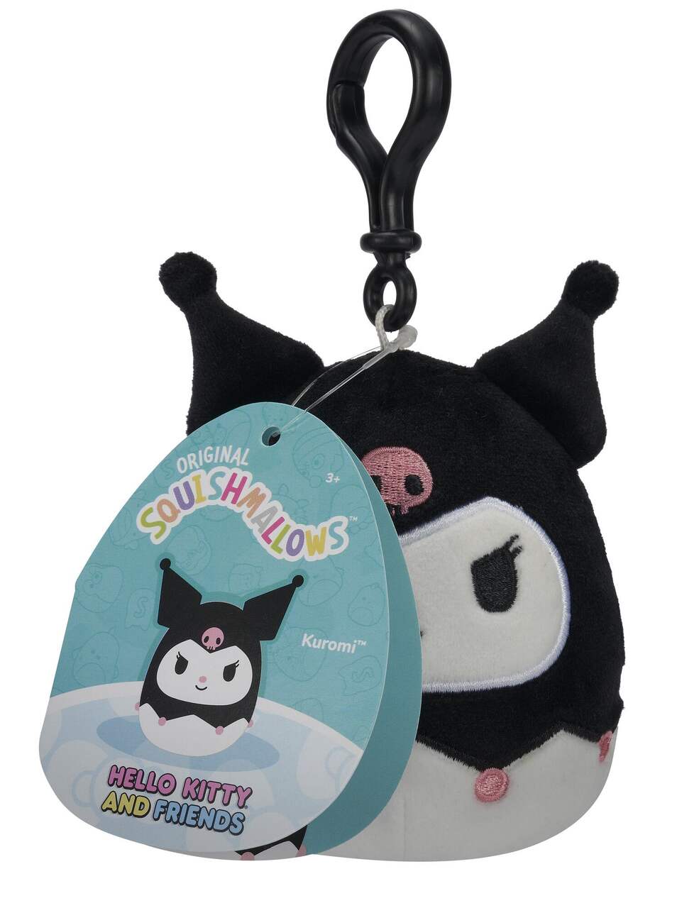 Squishmallows Sanrio Kuromi Keychain Clip